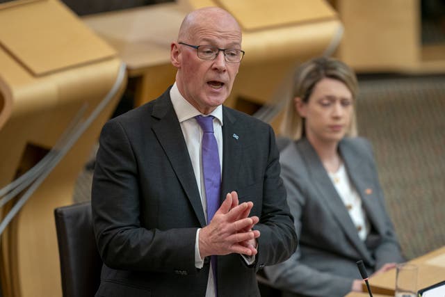 John Swinney insisted his plans for the coming year are a ‘programme for a better Scotland’ (Jane Barlow/PA)