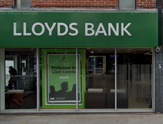 <p>Lloyds Bank in St Peter's Street in Derby</p>