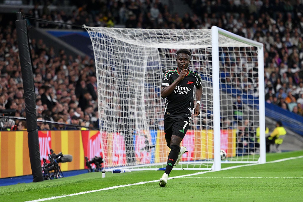 Bukayo Saka starred in Arsenal’s win in the Bernabeu in the quarter-finals