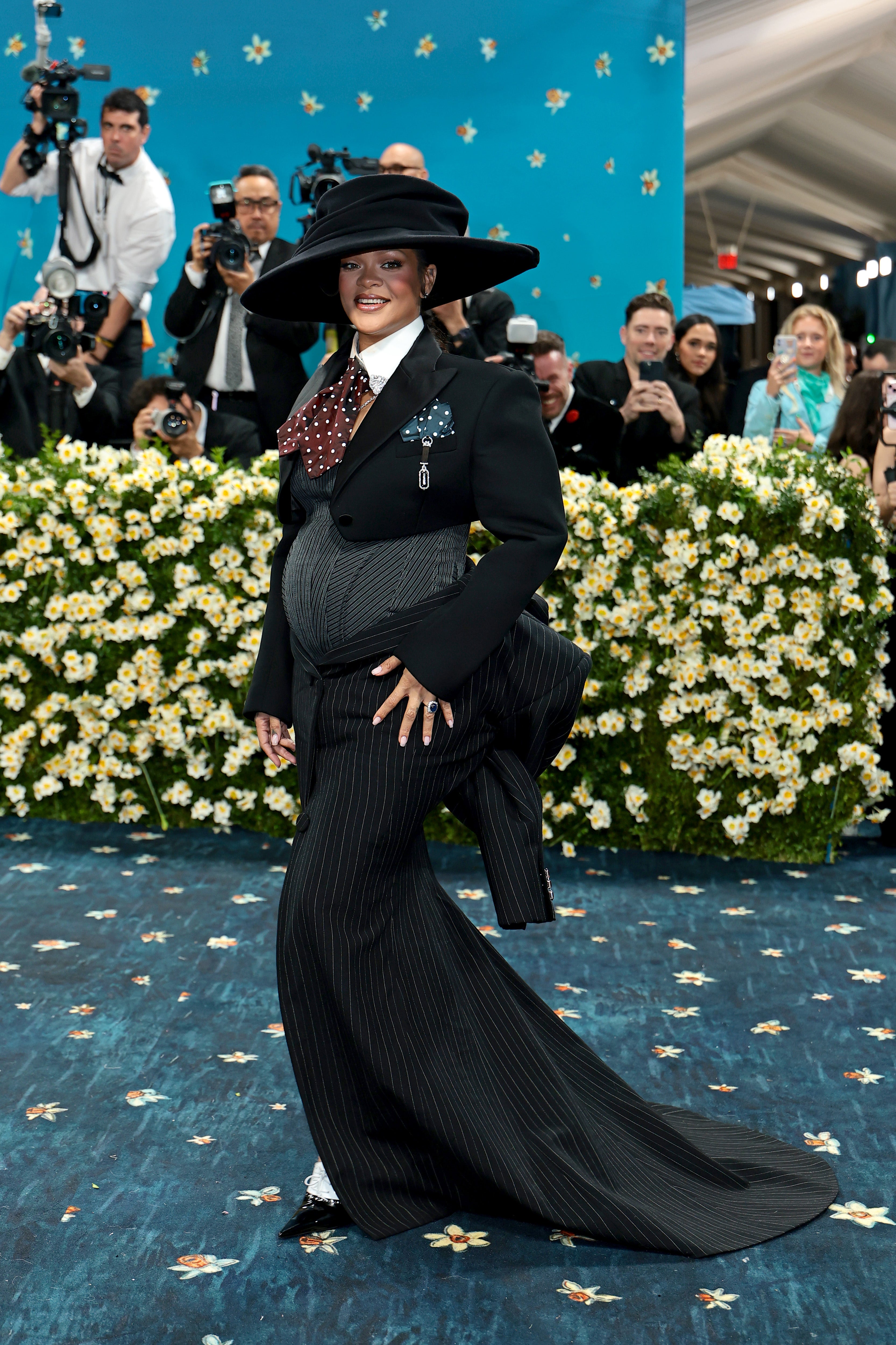 Rihanna made her Met Gala red carpet entrance at about 10 p.m.