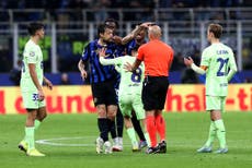 Barcelona’s Inigo Martinez appears to spit at Inter rival during Champions League semi-final