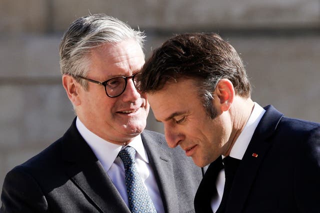 <p>France's President Emmanuel Macron and Britain's Prime Minister Keir Starmer</p>
