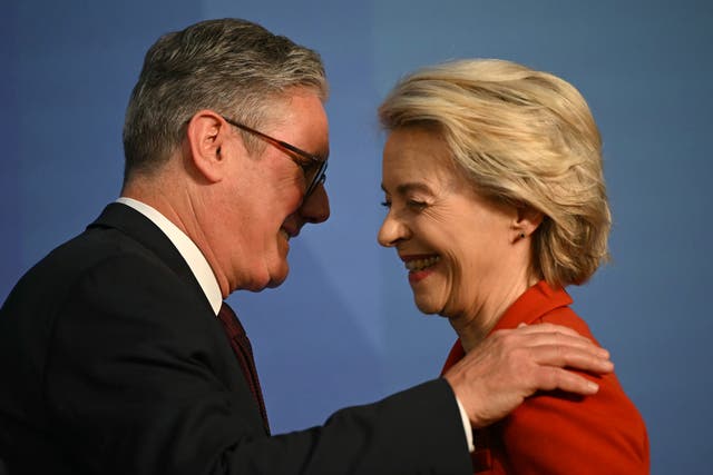 <p>Prime Minister Sir Keir Starmer and European Commission President Ursula von der Leyen will meet for a summit on May 19 (Justin Tallis/PA)</p>