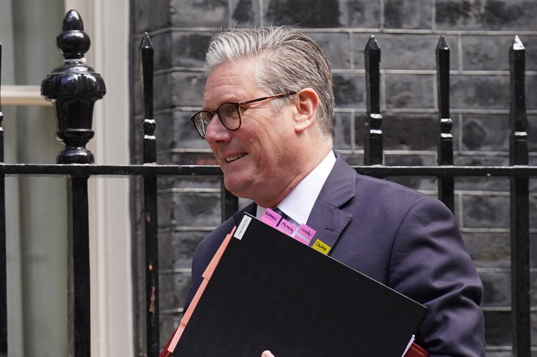 Prime minister Keir Starmer leaves 10 Downing Street, London