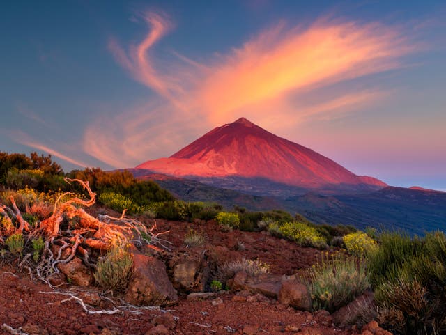 <p>Mount Teide is the world’s third-largest volcano which last erupted in 1909</p>