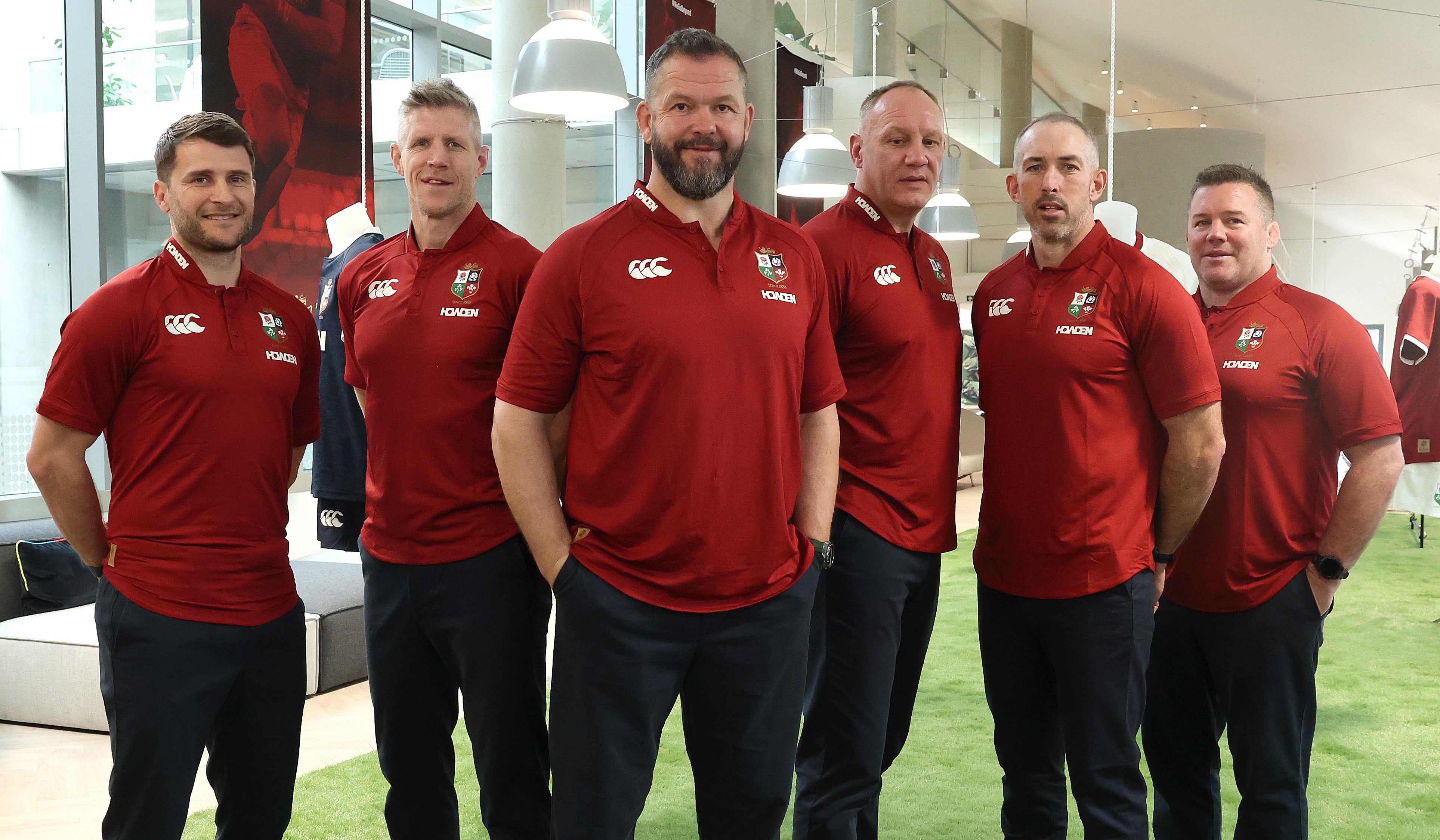 Richard Wigglesworth, England, Simon Easterby, Ireland, Andy Farrell, the British and Irish Lions head coach, John Dalziel, Scotland, Andrew Goodman, Ireland and John Fogarty of Ireland
