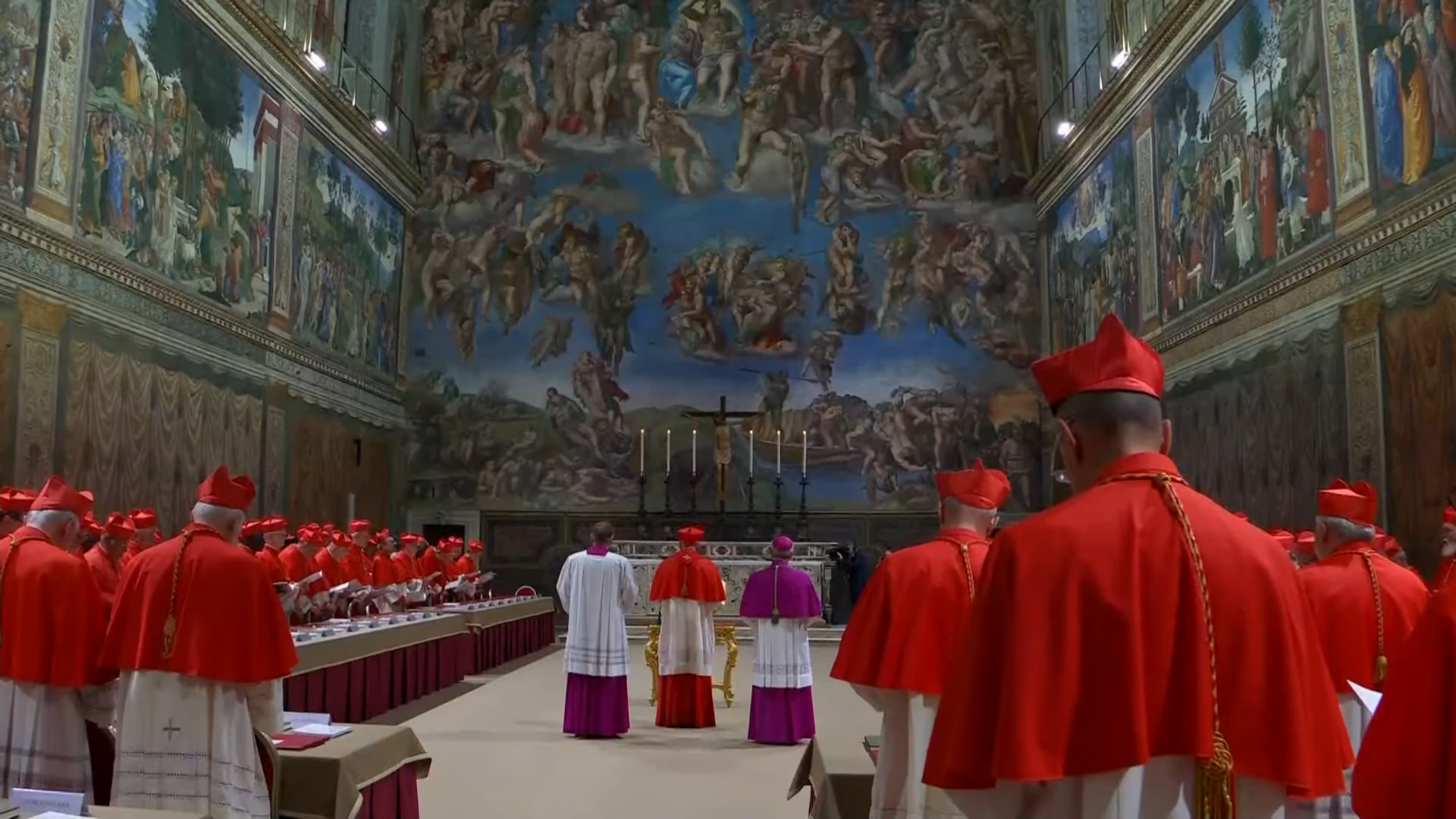 The cardinals are now in the Sistine Chapel