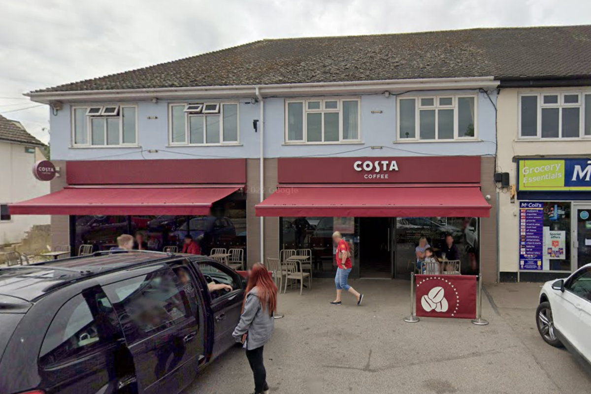 Three injured as car drives into Costa Coffee window