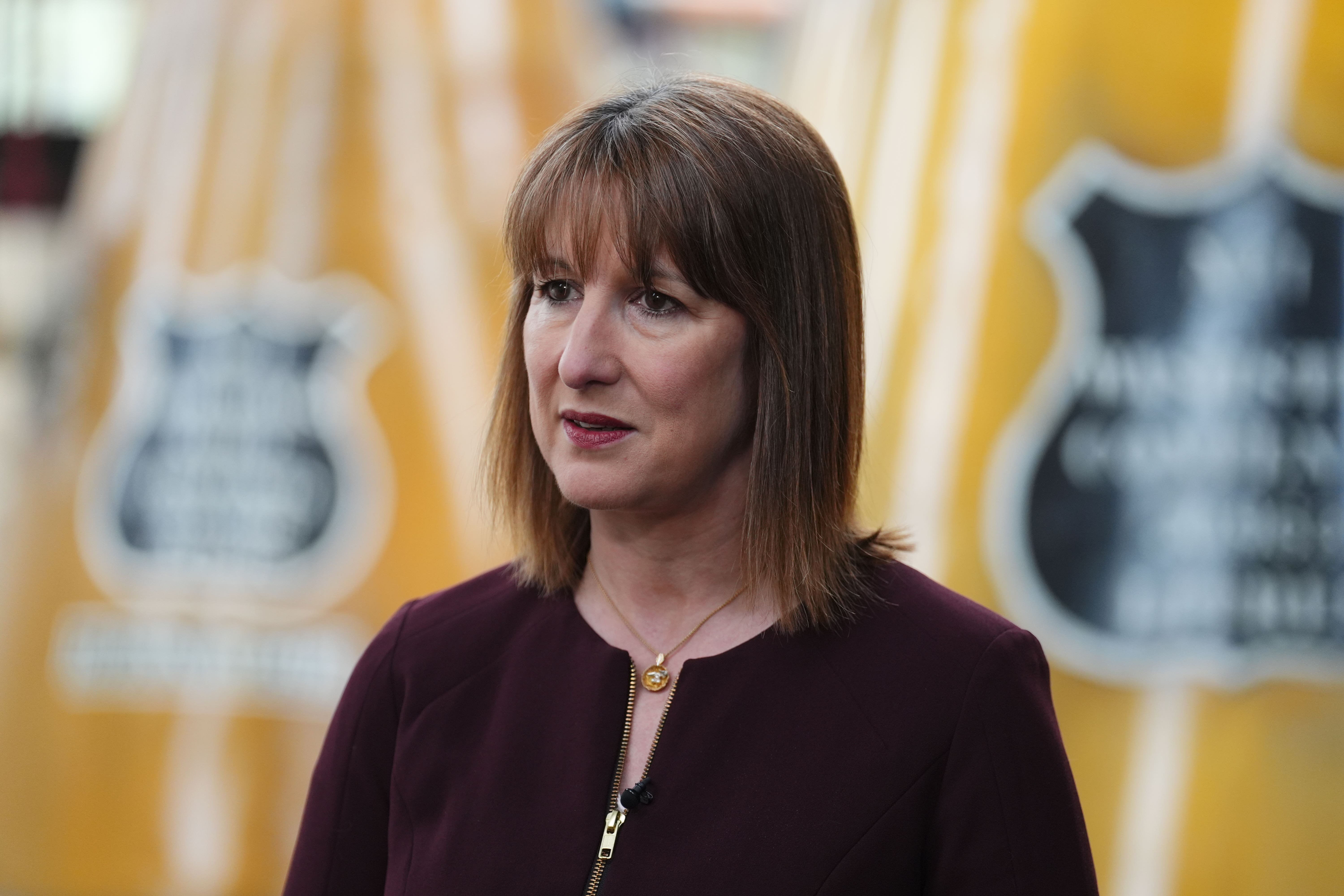 Chancellor of the Exchequer Rachel Reeves speaking to a member of the media during a visit to the Glenkinchie Whisky Distillery in Tranent, East Lothian, to mark the UK-India trade deal