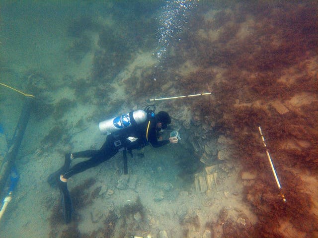 <p>Marine archaeologist Andreas Kallmeyer Bloch documents underwater excavations in Costa Rica</p>