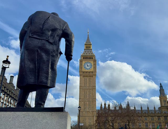 <p>Winston Churchill’s statue was unveiled in 1973</p>
