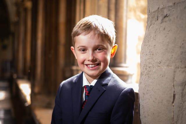 Alexander Churchill, 10, is the great-great-grandson of Sir Winston Churchill (Aaron Chown/PA)