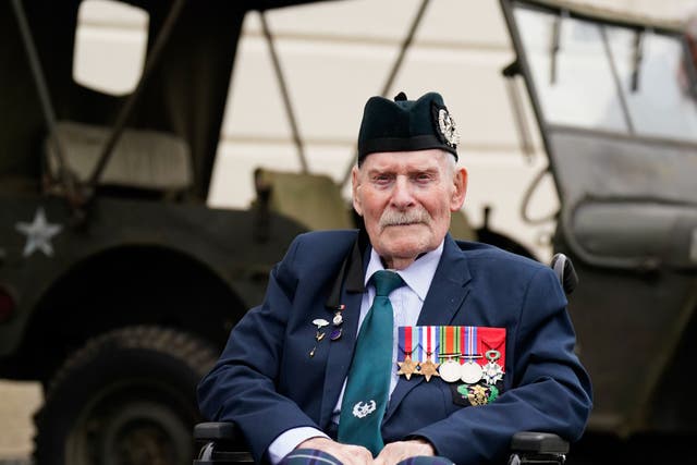 Donald Turrell, 99, has spoken of his ‘relief’ at learning the war in Europe had ended (Andrew Matthews/PA)