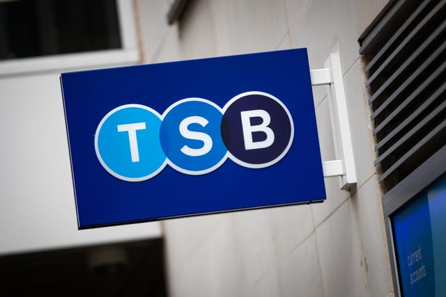 High street bank TSB has seen first-quarter profits nearly double thanks to cost-cutting and as mortgage lending surged (Aaron Chown/PA)