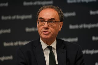 The Bank of the English Governor Andrew Bailey greeted the trade contract