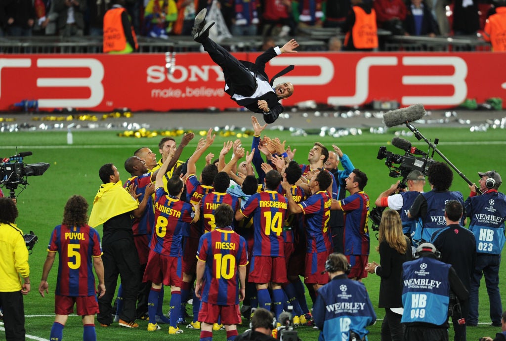 El equipo de Barcelona Pep Guardiola administrado entre 2008 y 2011 es considerado por muchos como el mejor equipo del club de la historia.