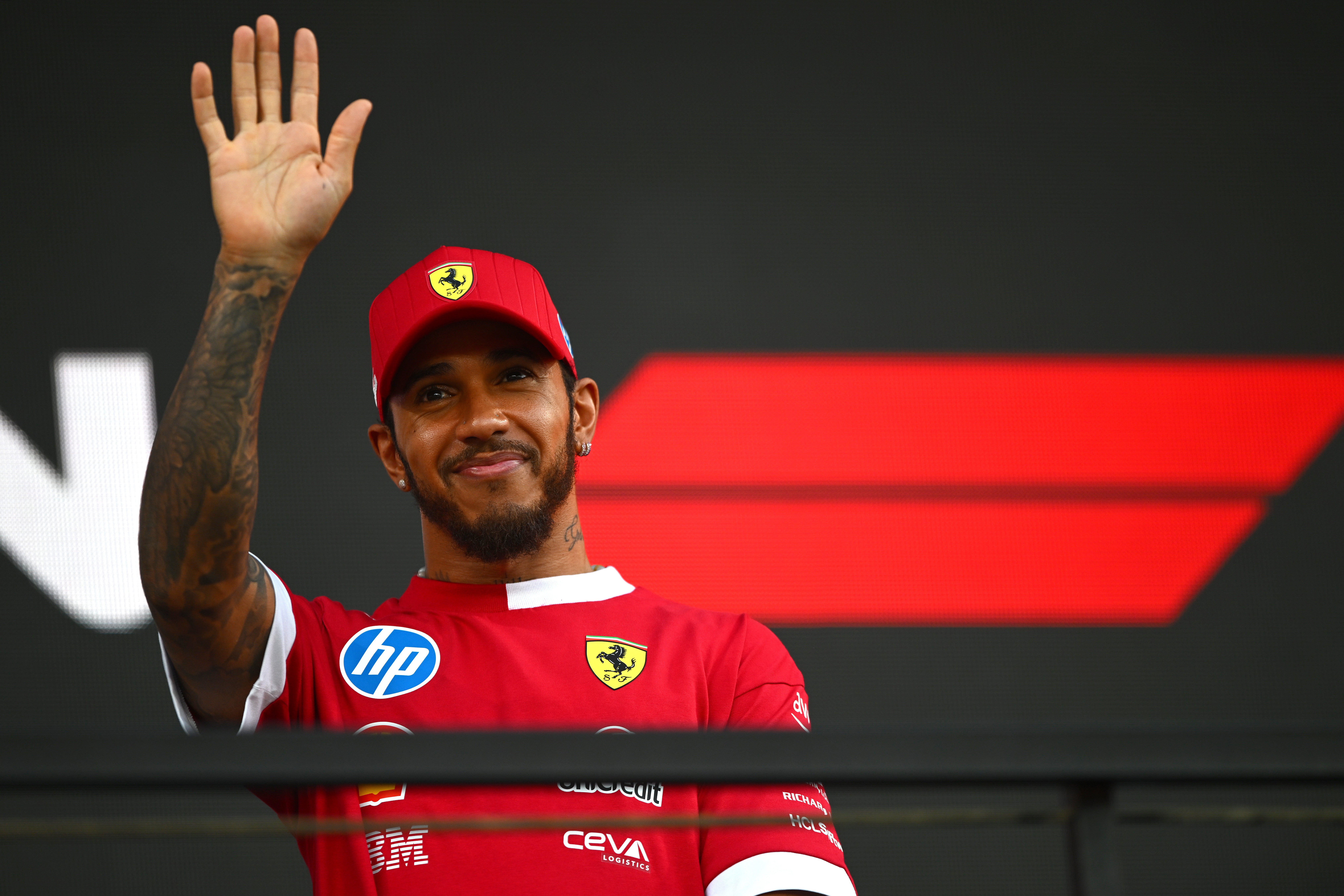 Lewis Hamilton races for Ferrari in Italy for the first time