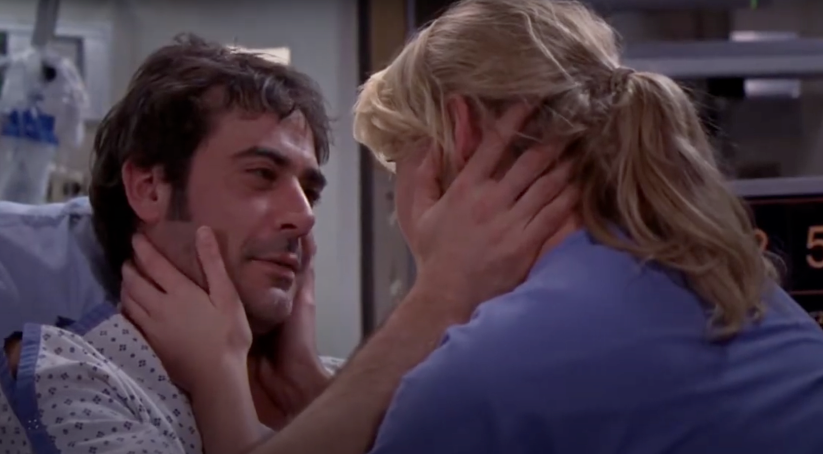 Jeffrey Dean Morgan as Denny Duquette and Katherine Heigl as Izzie Stevens in 'Grey's Anatomy'