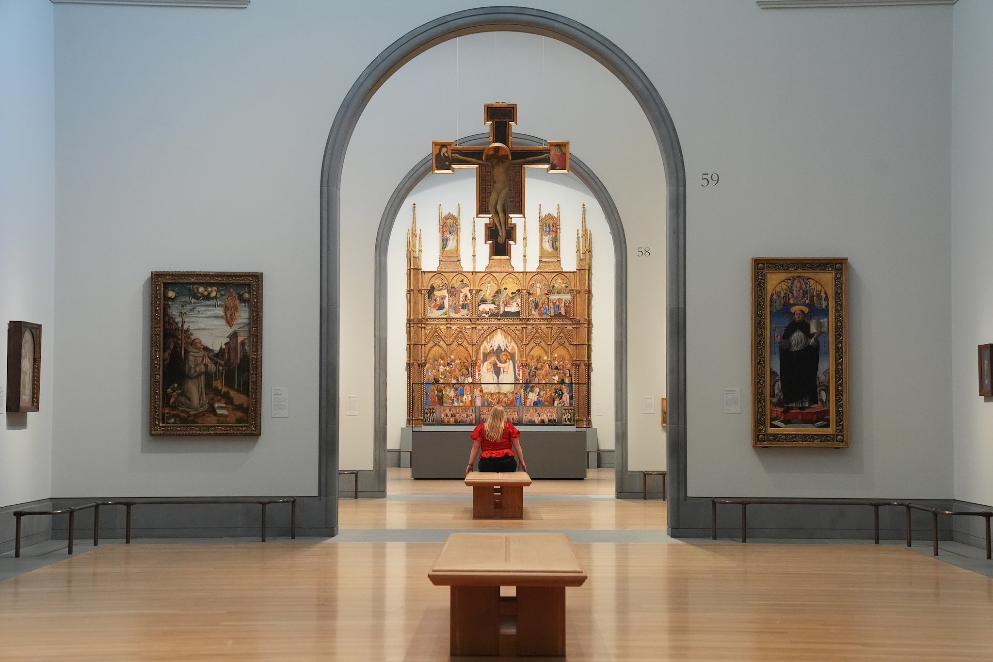 Super-sized: the sheer scale of some works makes them impossible to accommodate in the relatively pokey opening rooms