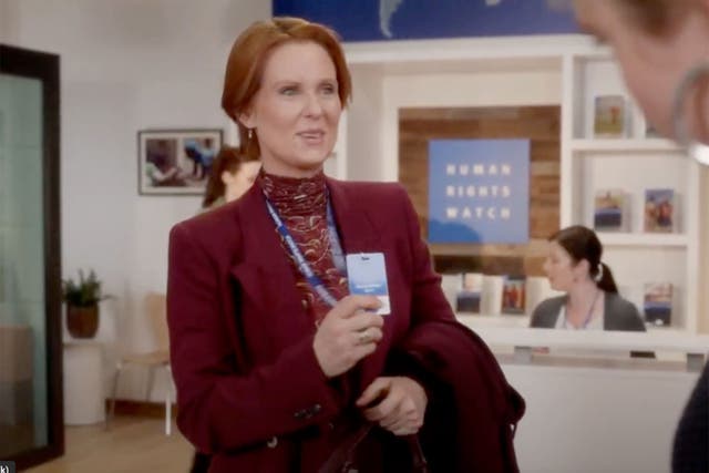 <p>Cynthia Nixon plays the role of Miranda as a new intern in ‘And Just Like That...’</p>