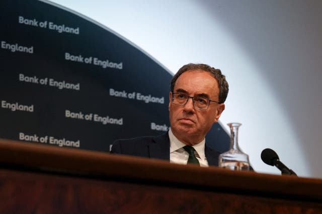 Andrew Bailey, Governor of the Bank of England, welcomed a potential UK-US trade deal (Carlos Jasso/PA)