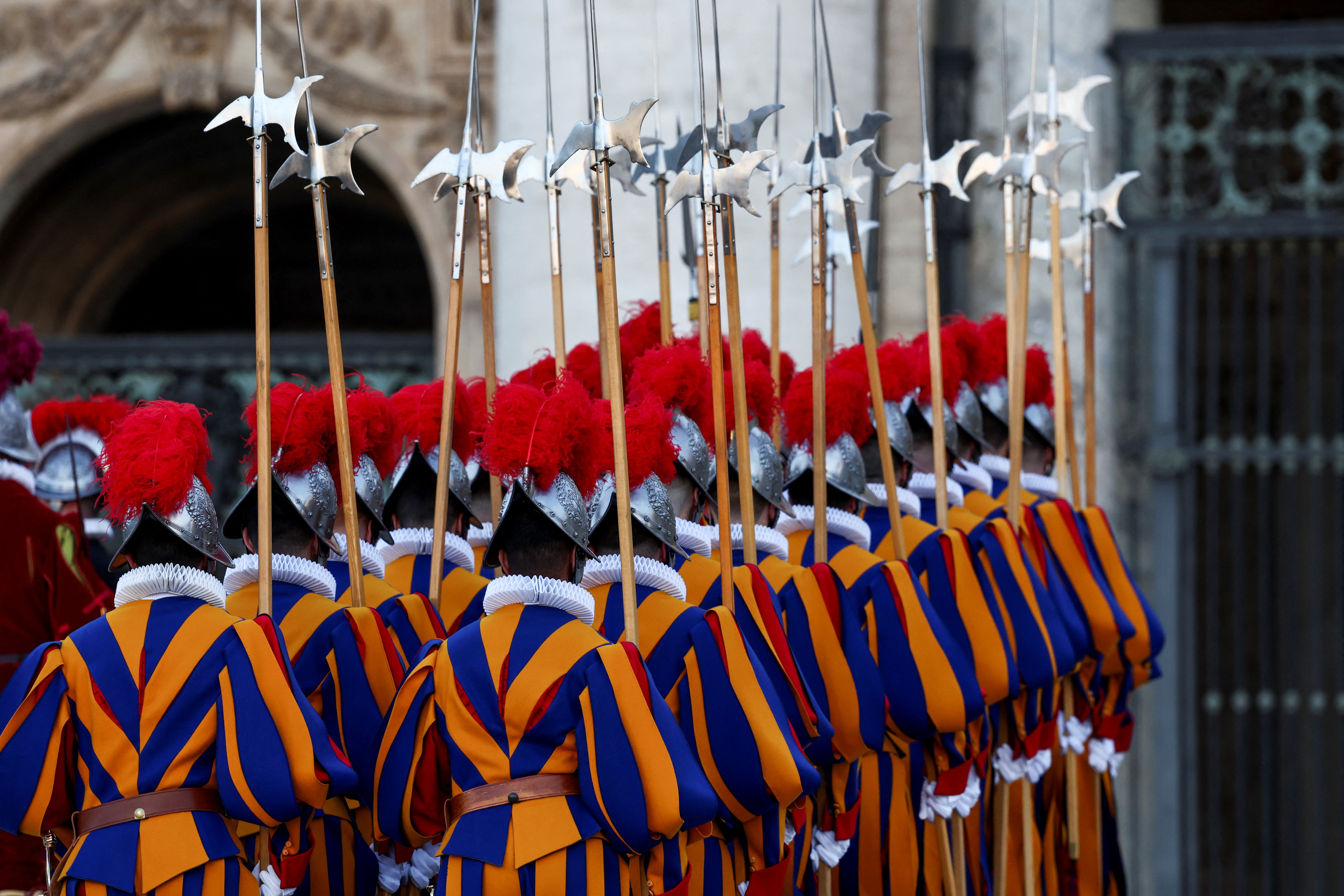 <p>Founded in 1506, the Pontifical Swiss Guard is the world’s oldest standing military corps and is charged with protecting the Pope</p>