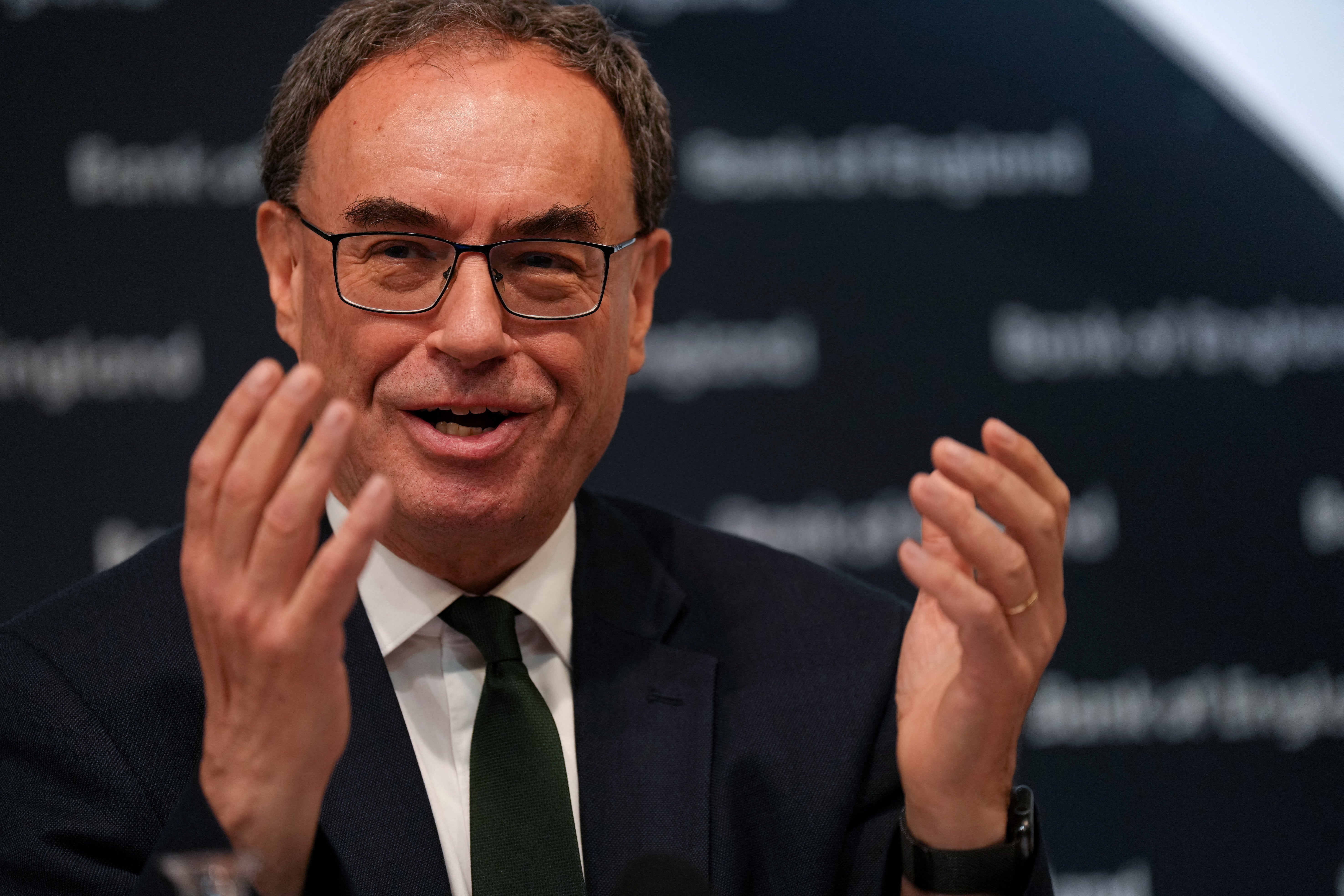 Andrew Bailey said ‘inflationary pressures have continued to ease’