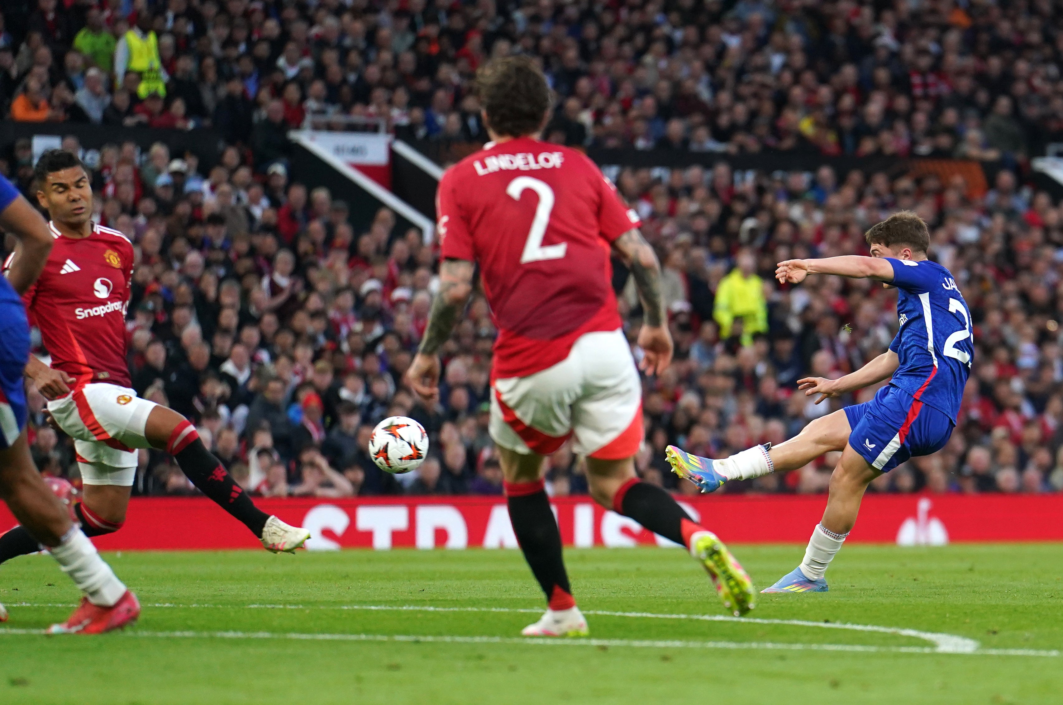 Athletic Bilbao's Mikel Jauregizar scores their side's first-half goal