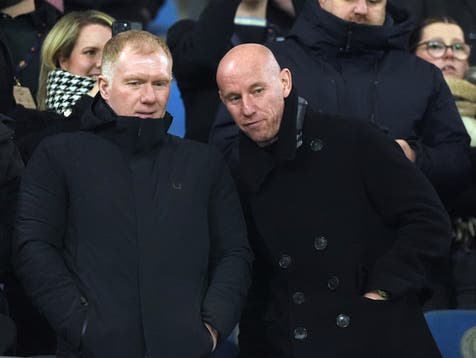 Paul Scholes, left, and Nicky Butt are no longer shareholders of Salford but will still contrbute to the club under the new ownership group (Martin Rickett/PA)