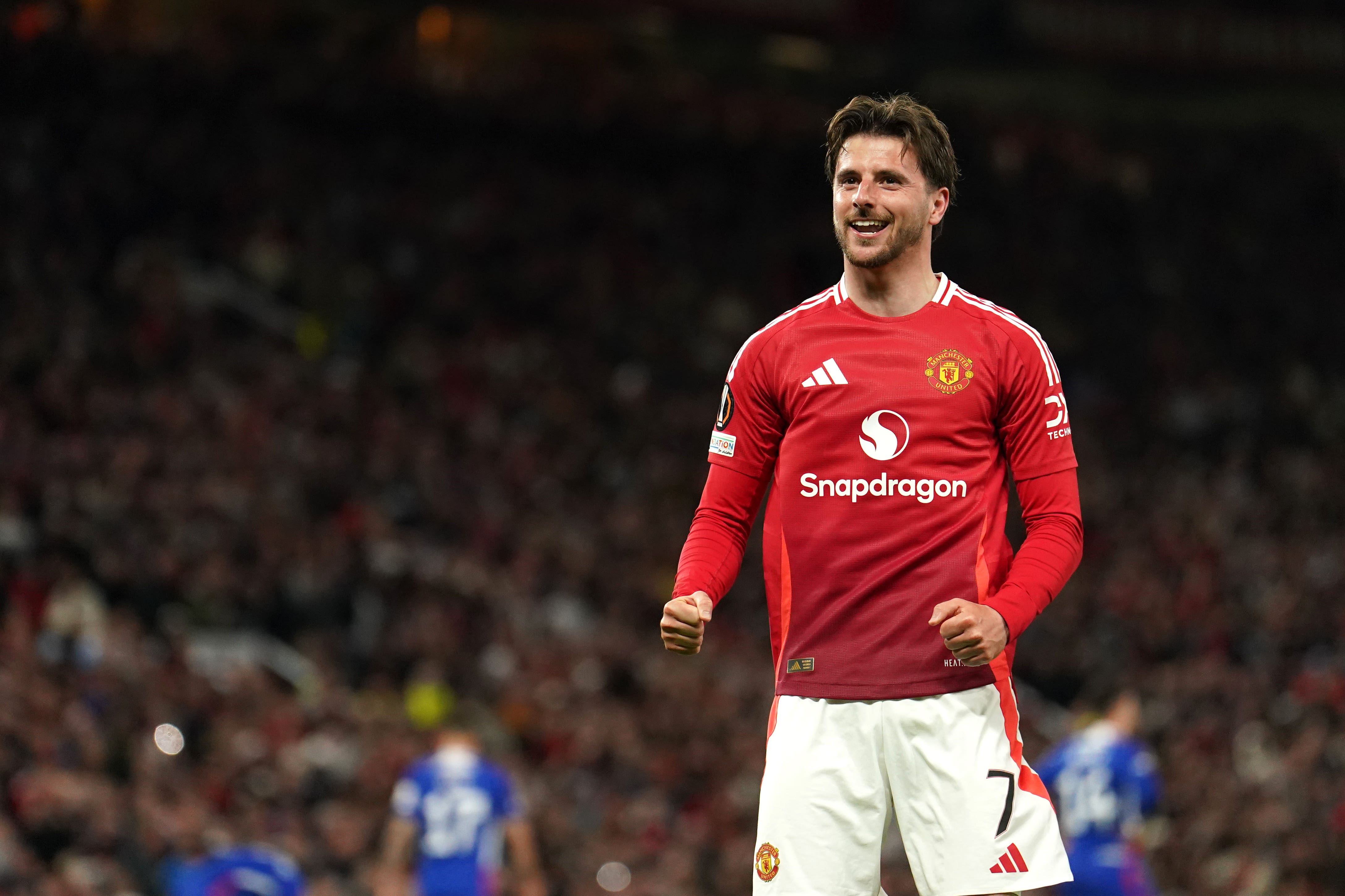 Manchester United’s Mason Mount scored twice in the win over Athletic Bilbao