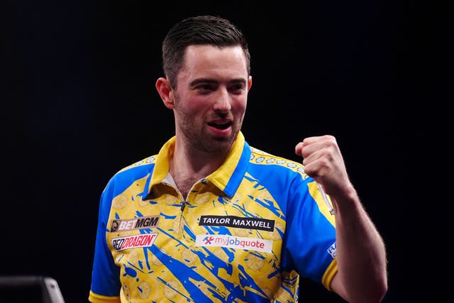 Luke Humphries won night 14 of the Premier League in Leeds (Mike Egerton/PA)