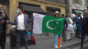 Protesters gather in London over Indian strikes in Pakistani Kashmir 