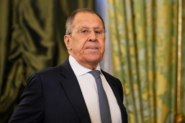 <p>Russia’s foreign minister Sergei Lavrov said Putin was ‘not ready’ to meet Zelensky</p>