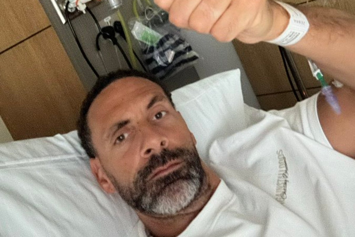 Rio Ferdinand posts update from hospital ahead of missing TNT Sports punditry duties