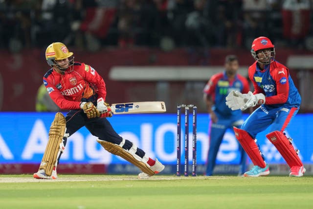 <p>Punjab Kings' Priyansh Arya, left, plays a reverse sweep during the Indian Premier League cricket match between Punjab Kings and Delhi Capitals at Himachal Pradesh Cricket Association Stadium in Dharamshala, India</p>