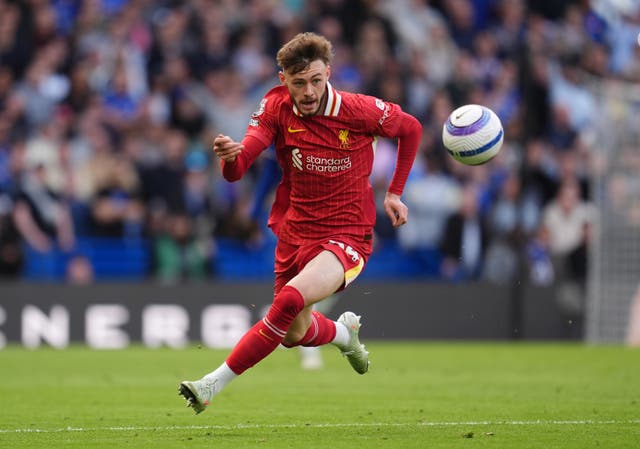 <p>Conor Bradley is the only recognised right-back at Liverpool (Adam Davy/PA)</p>