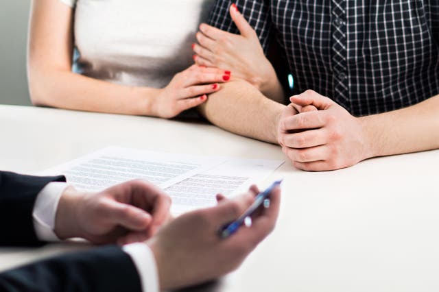 <p>Couples often sign a prenup before they get married</p>