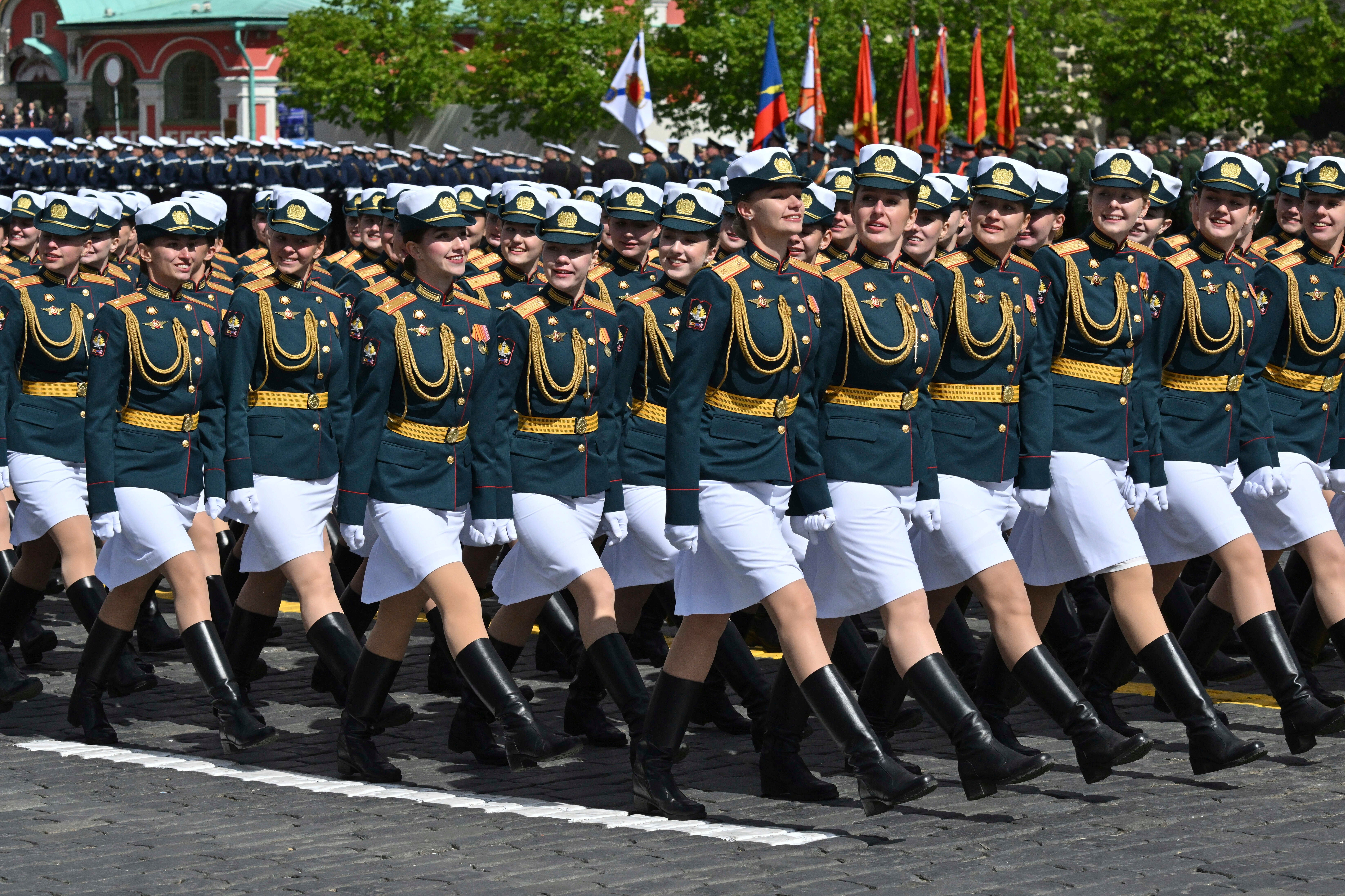 Russian service women in Moscow for Russia’s Victory Day Parade