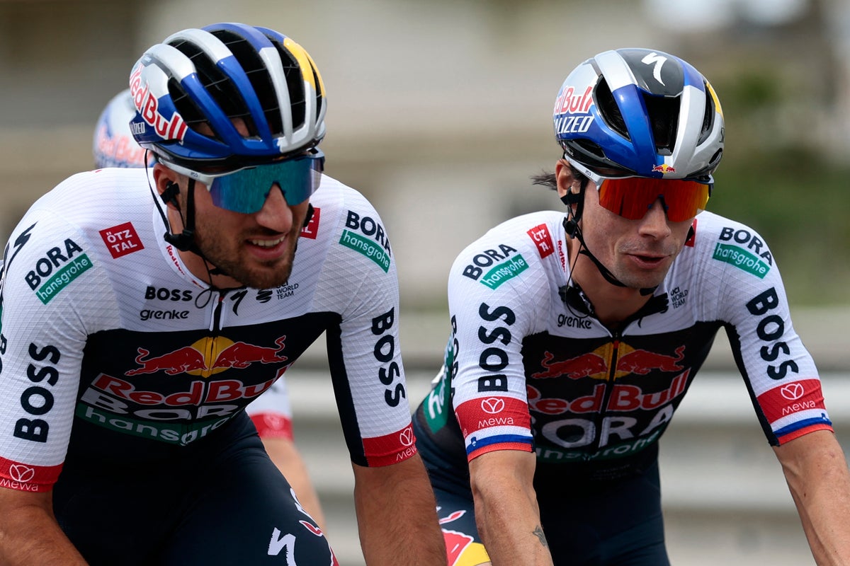 Giro d’Italia LIVE: Mads Pedersen takes pink for first time with stage one win in Albania