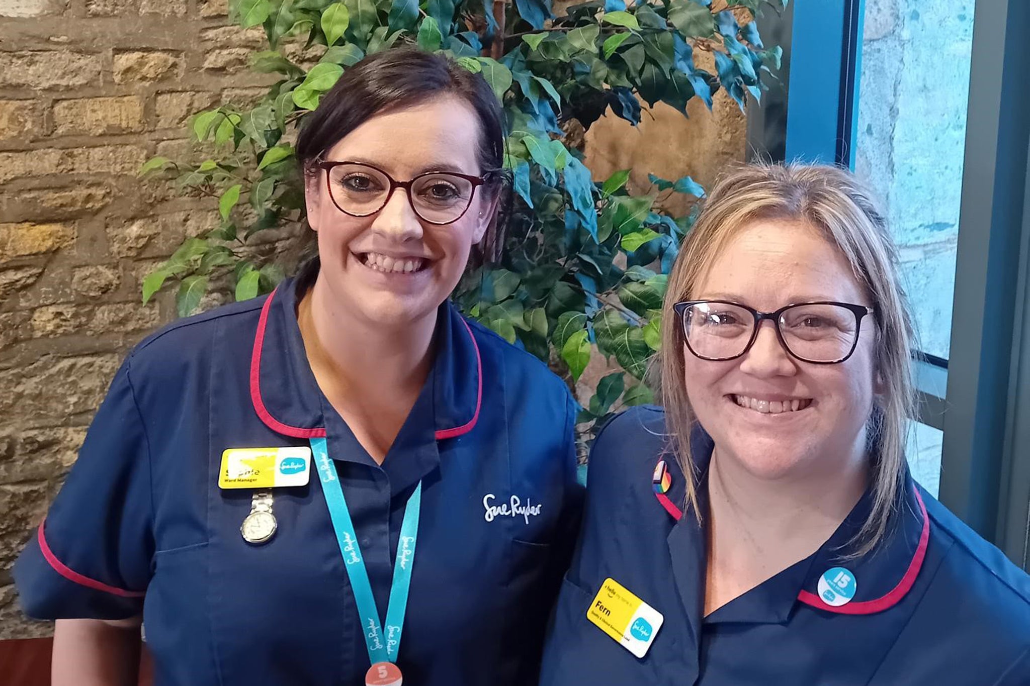 Sophie Brew and Fern Gowler both work for Sue Ryder