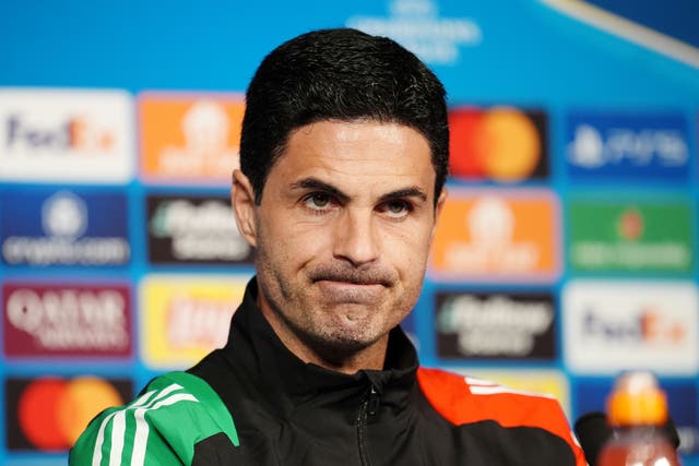 Arsenal have been unable to win any silverware under Mikel Arteta this season (Adam Davy/PA)