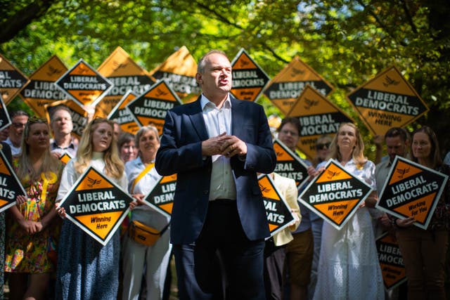 Sir Ed Davey said Liberal Democrat council leaders should press the Government on social care reform (James Manning/PA)