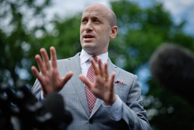 <p>Stephen Miller said the Trump administration was ‘looking at’ suspending habeas corpus in carrying out Trump’s mass deportation agenda </p>