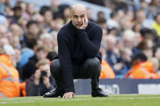 Pep Guardiola feels Manchester City’s disappointing season has been the worst of his career (Richard Sellers/PA)