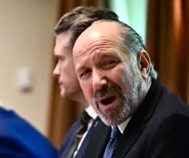<p>Secretary of Commerce Howard Lutnick looks on during a recent cabinet with President Donald Trump in the Cabinet Room of the White House
</p>