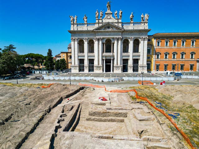 <p>Remains of ancient Papal found in Rome</p>