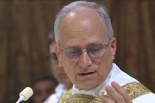 It’s the first mass Leo XIV has led as Pope