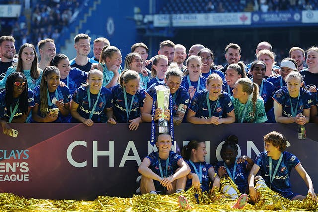 <p>Chelsea sealed a sixth successive WSL title last month</p>
