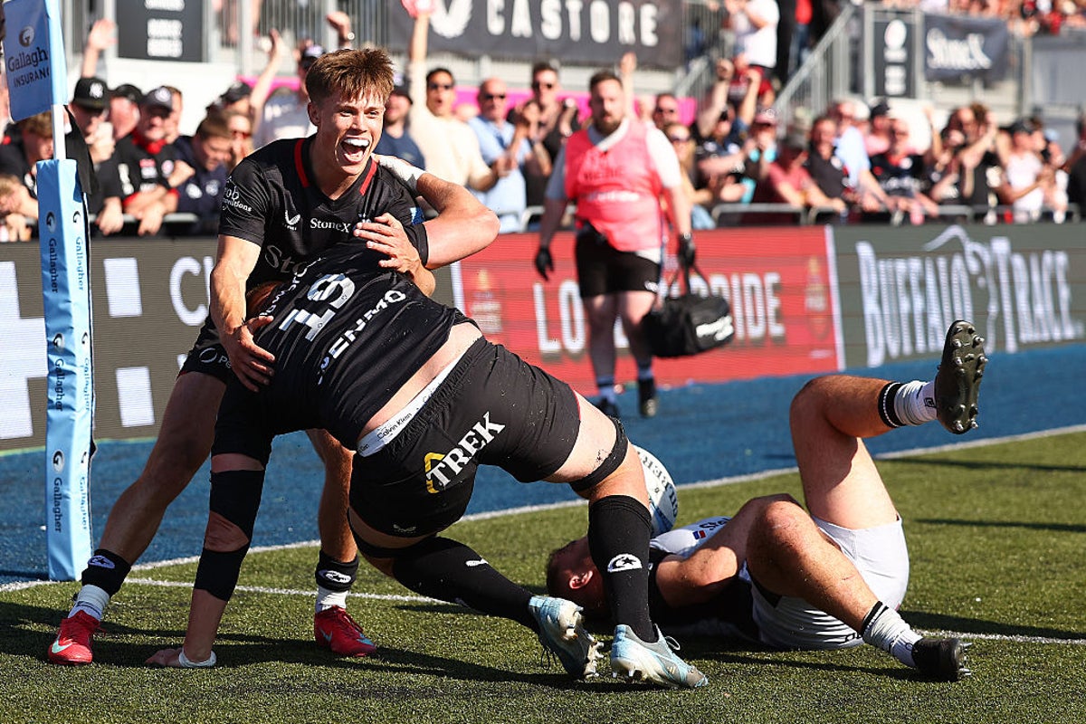 Saracens keep alive play-off push with crushing win over Newcastle Saracens keep alive play-off push with crushing win over Newcastle