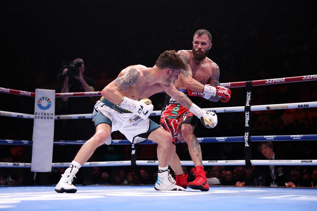 Anthony Cacace deals Leigh Wood hometown defeat as towel comes in to halt punishment